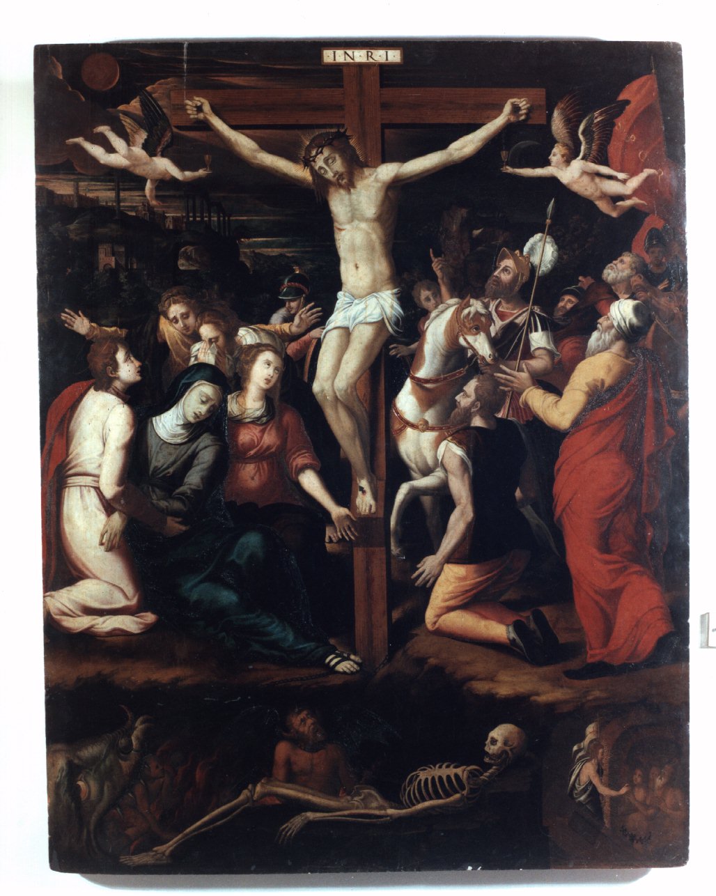 crocifissione di Cristo (dipinto) di Stabile Antonio (seconda metà sec. XVI)