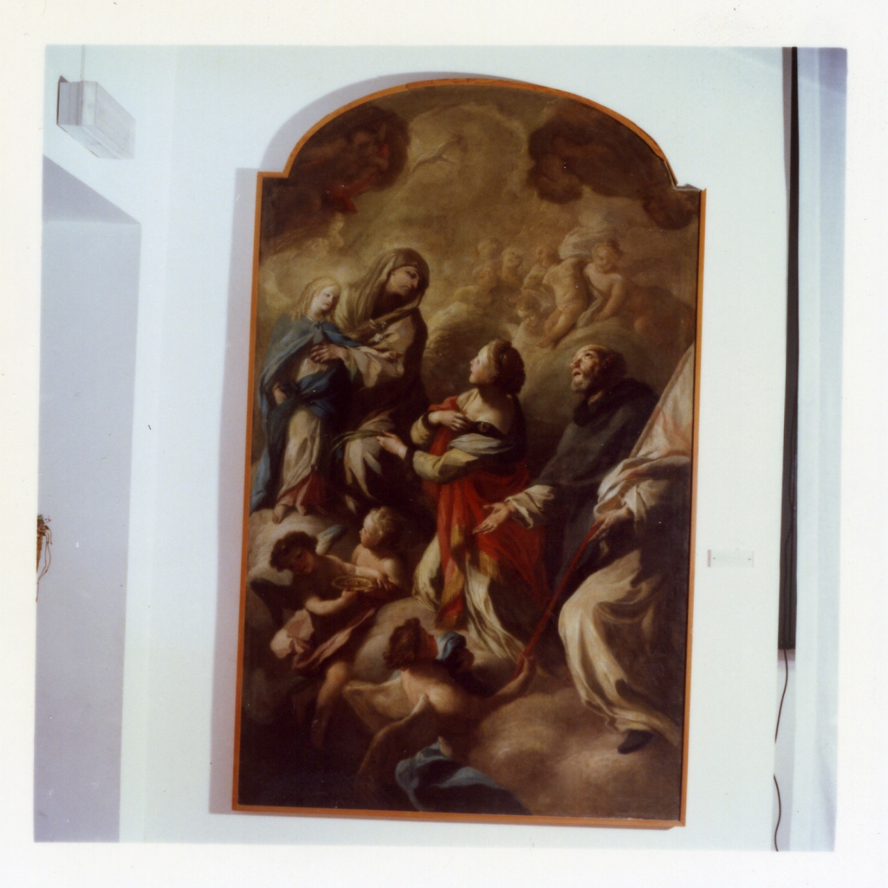 Maria Vergine Bambina con Sant'Anna, Santa Lucia e San Pietro d'Alcantara (dipinto) di Bardellino Pietro (ultimo quarto sec. XVIII, sec. XVIII)