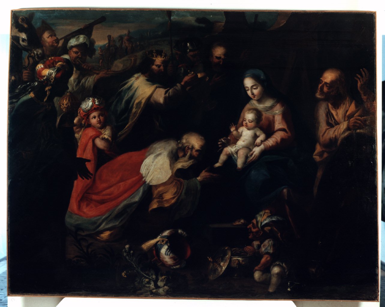 adorazione dei Re Magi (dipinto) di Borremans Guglielmo detto Fiammingo (primo quarto sec. XVIII, sec. XVIII)