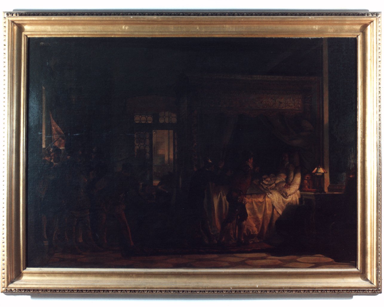 episodio della vita dell'ammiraglio Coligny (dipinto) di Autoriello Francesco (sec. XIX)