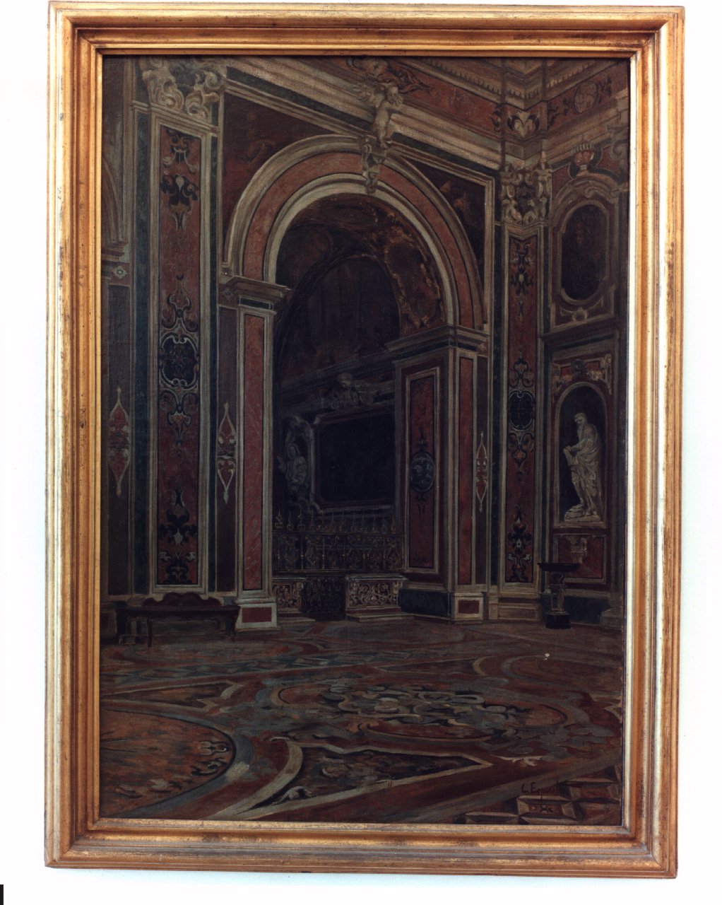 interno della chiesa della Certosa di San Martino (dipinto) di Esposito Gaetano (seconda metà sec. XIX)