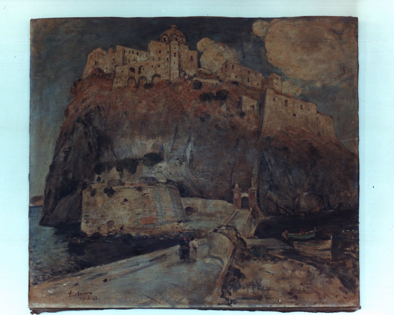 veduta di ischia (dipinto) di Contursi V (sec. XX)