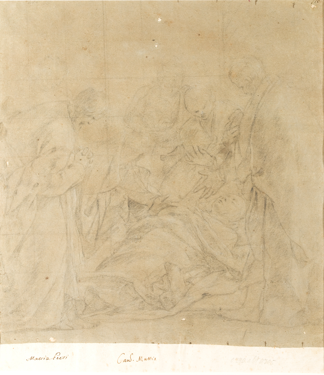 transito della Madonna (disegno) di Stanzione Massimo (secondo quarto sec. XVII)