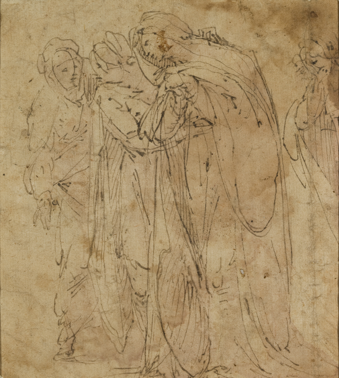 studio di un gruppo di figure dolenti (disegno) di Curia Francesco (secc. XVI/ XVII)