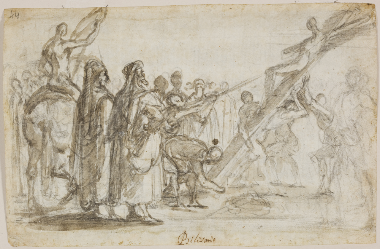 elevazione della croce (disegno) di Corenzio Belisario (sec. XVII)