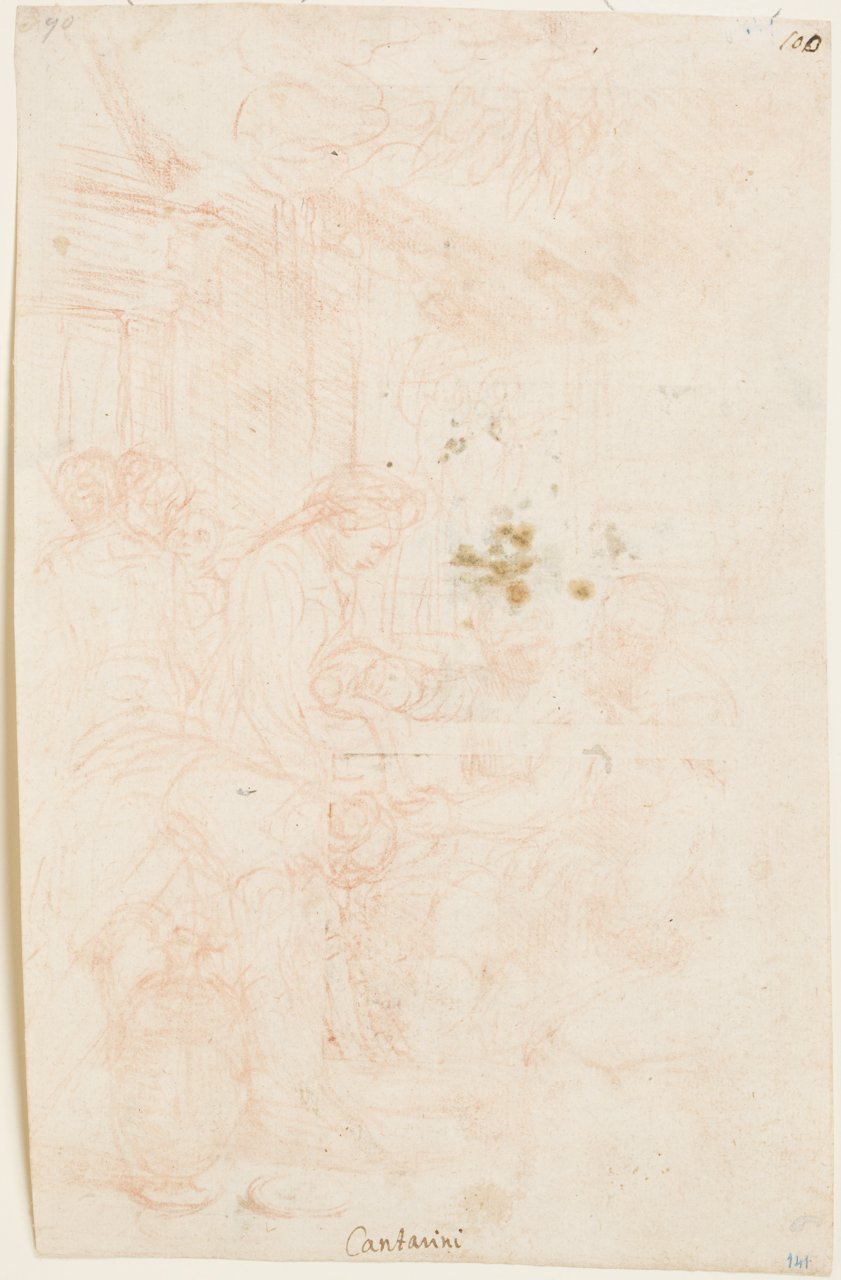 Circoncisione (disegno) di Cantarini Simone detto Pesarese (sec. XVII)