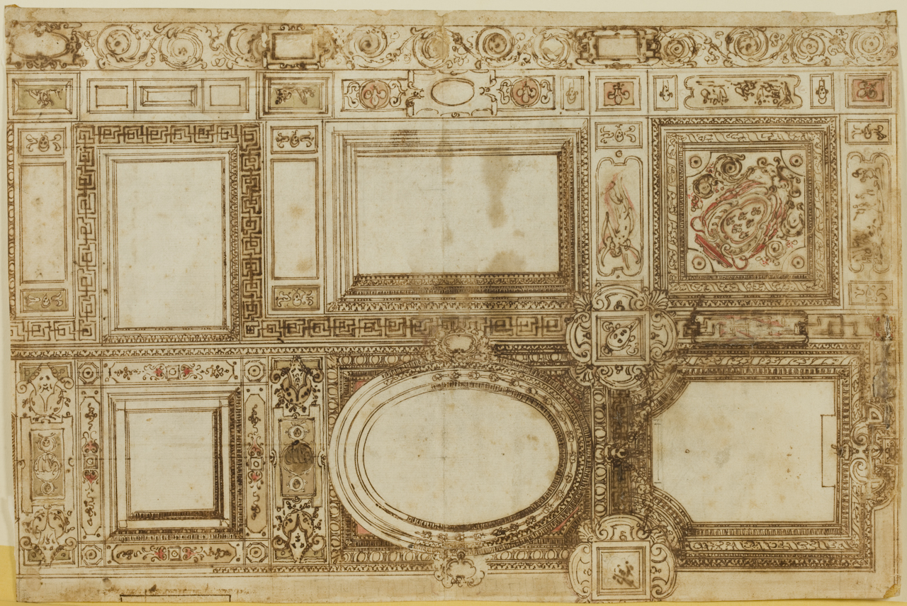 studio per soffitto (disegno) di Zuccari Taddeo (bottega) (sec. XVI)