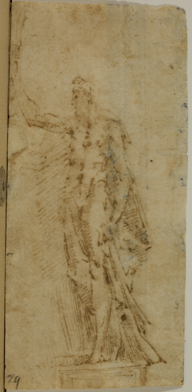 figura di Santo (disegno) di Zanguidi Jacopo detto Bertoja (sec. XVI)