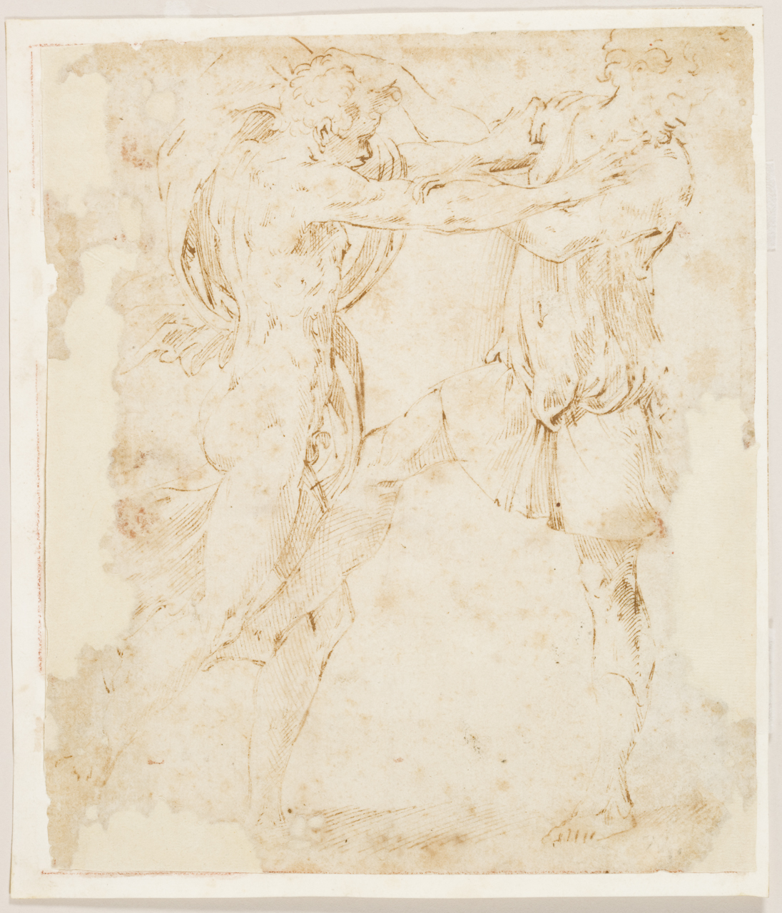 scena di lotta (disegno) di Mazzola Francesco detto Parmigianino (sec. XVI)