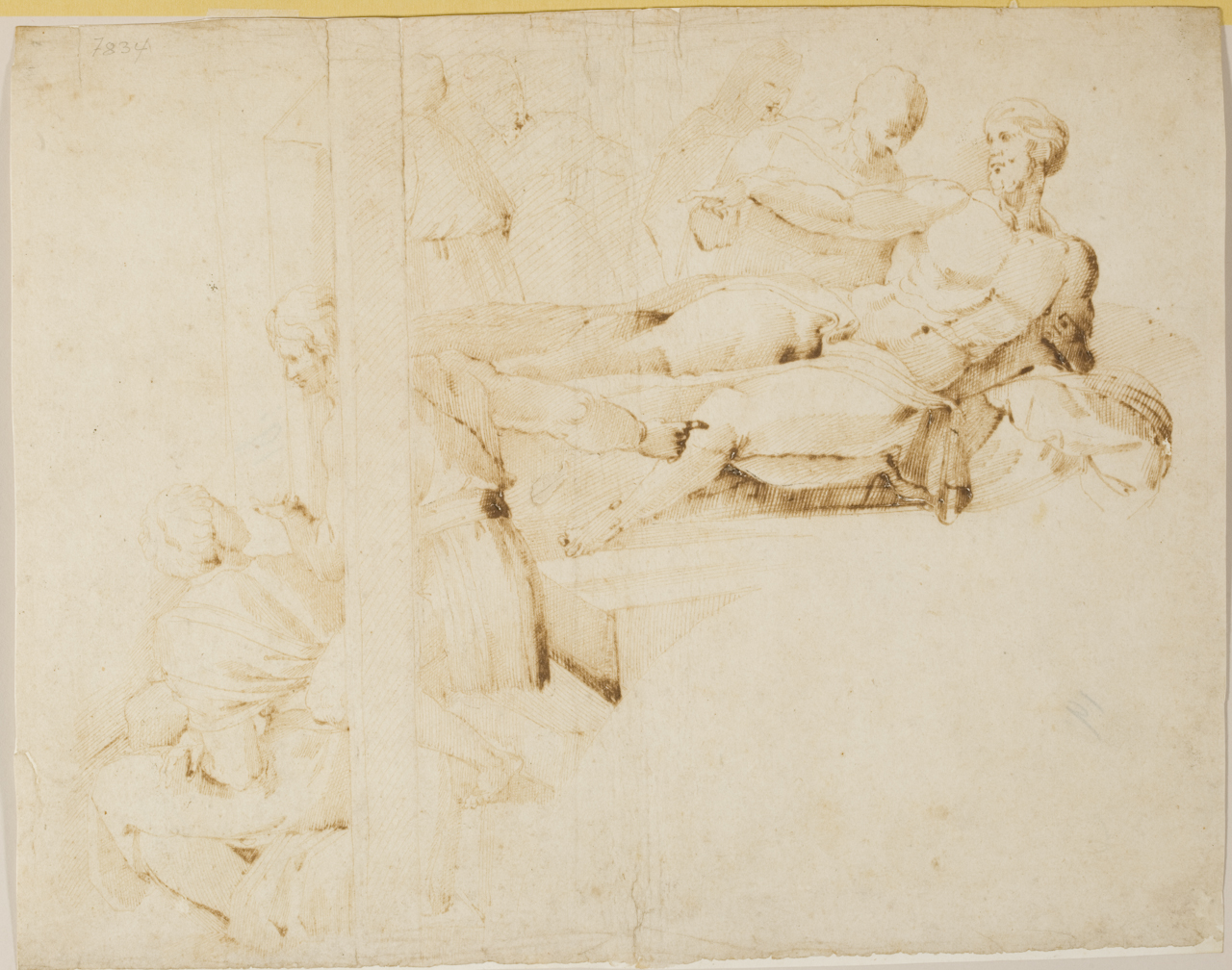 gruppo di figure (disegno) - ambito italiano (secc. XVI/ XVII)