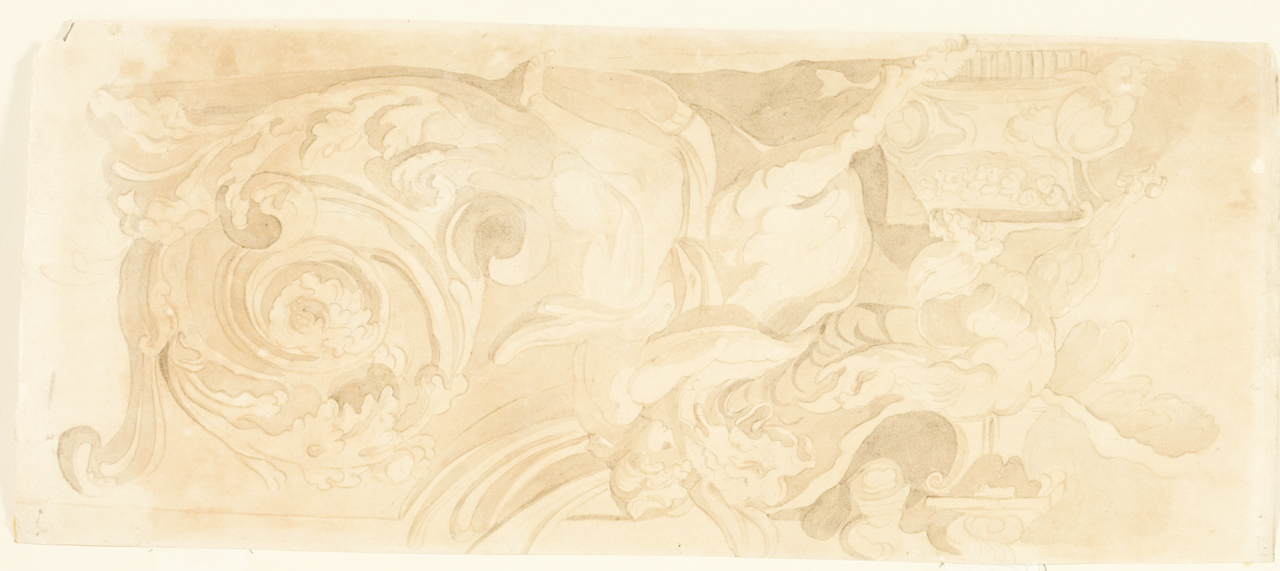 studio di fregio decorativo (disegno) - ambito italiano (sec. XVII)