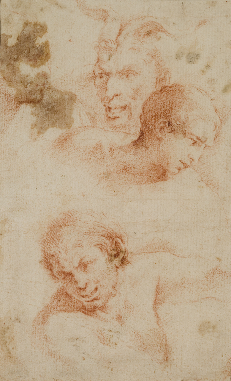 Teste (disegno) di De Ribera Jusepe detto Spagnoletto (sec. XVII)