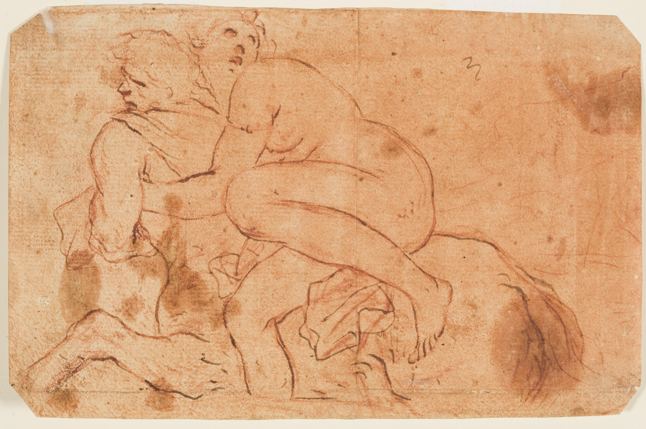 centauro e ninfa (disegno) di Giordano Luca (sec. XVII)