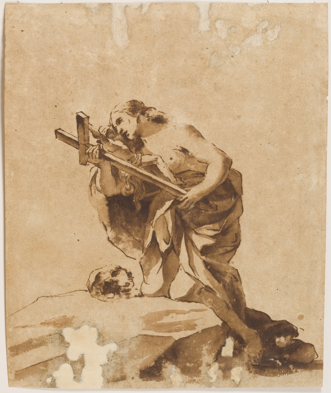 Maddalena (disegno) di Giordano Luca (attribuito) (secc. XVII/ XVIII)