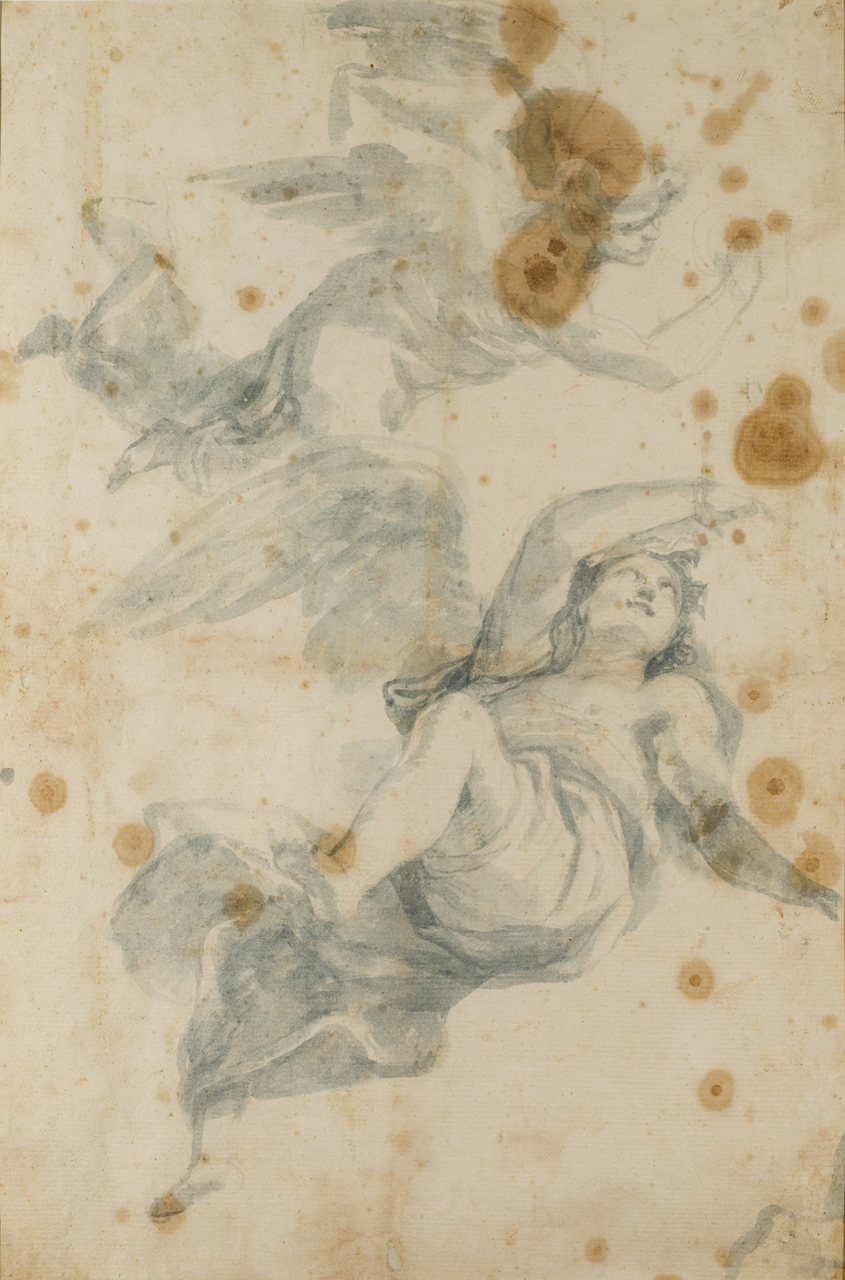 angeli, cariatide (disegno) di Preti Mattia detto Cavalier Calabrese (sec. XVII)