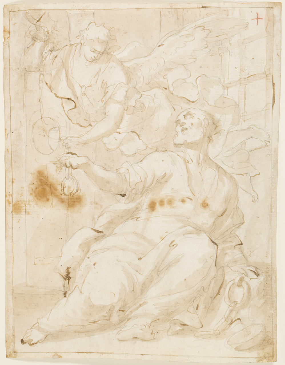 San Pietro (disegno) di Giordano Luca (cerchia) (sec. XVII)