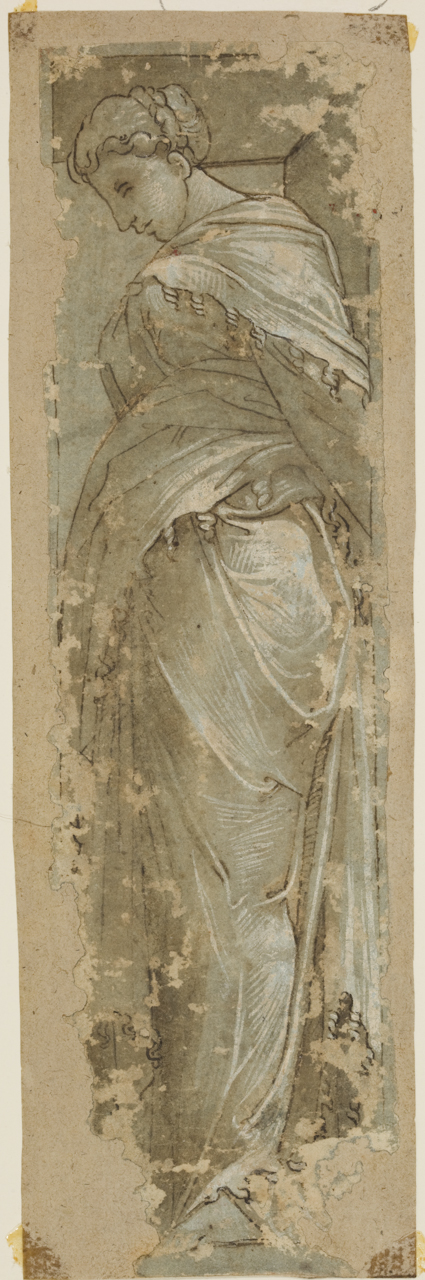 cariatide (disegno) di Ricciarelli Daniele detto Daniele da Volterra (attribuito) (sec. XVI)