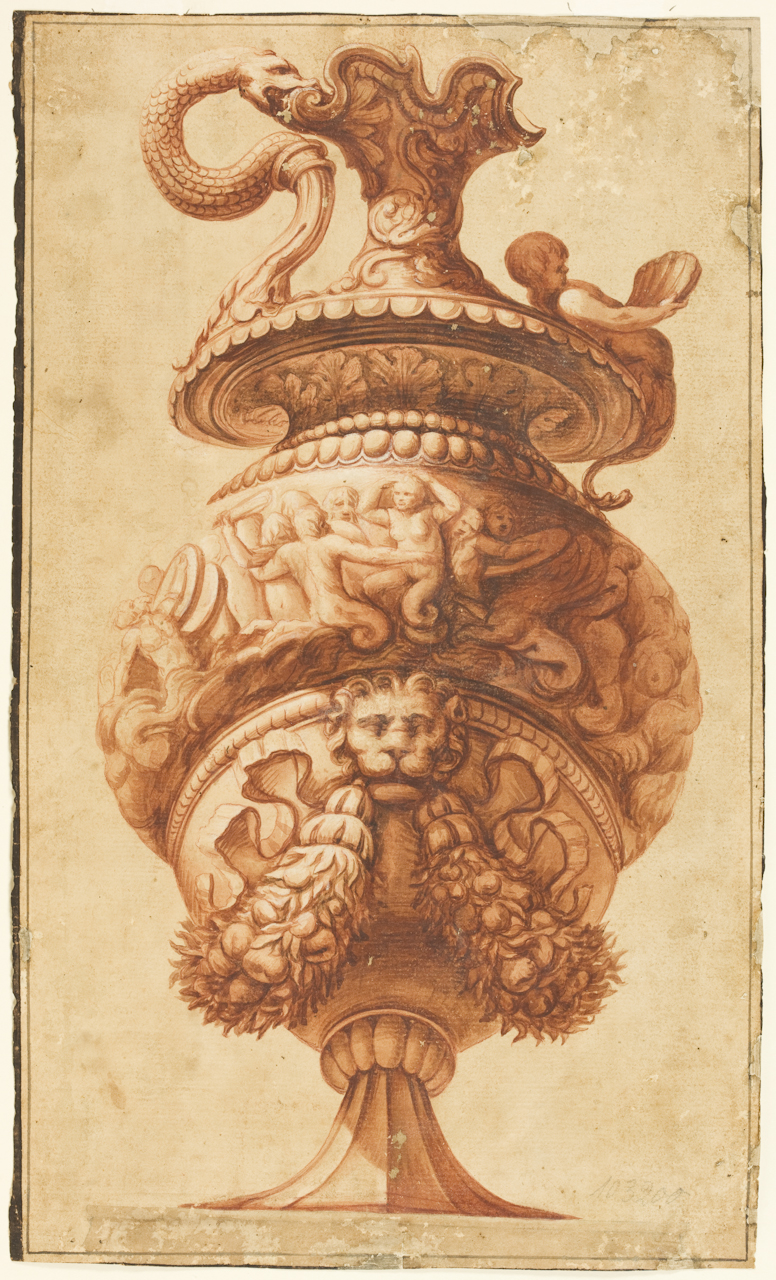 studio per un vaso istoriato (disegno) di Caldara Polidoro detto Polidoro da Caravaggio (sec. XVI)