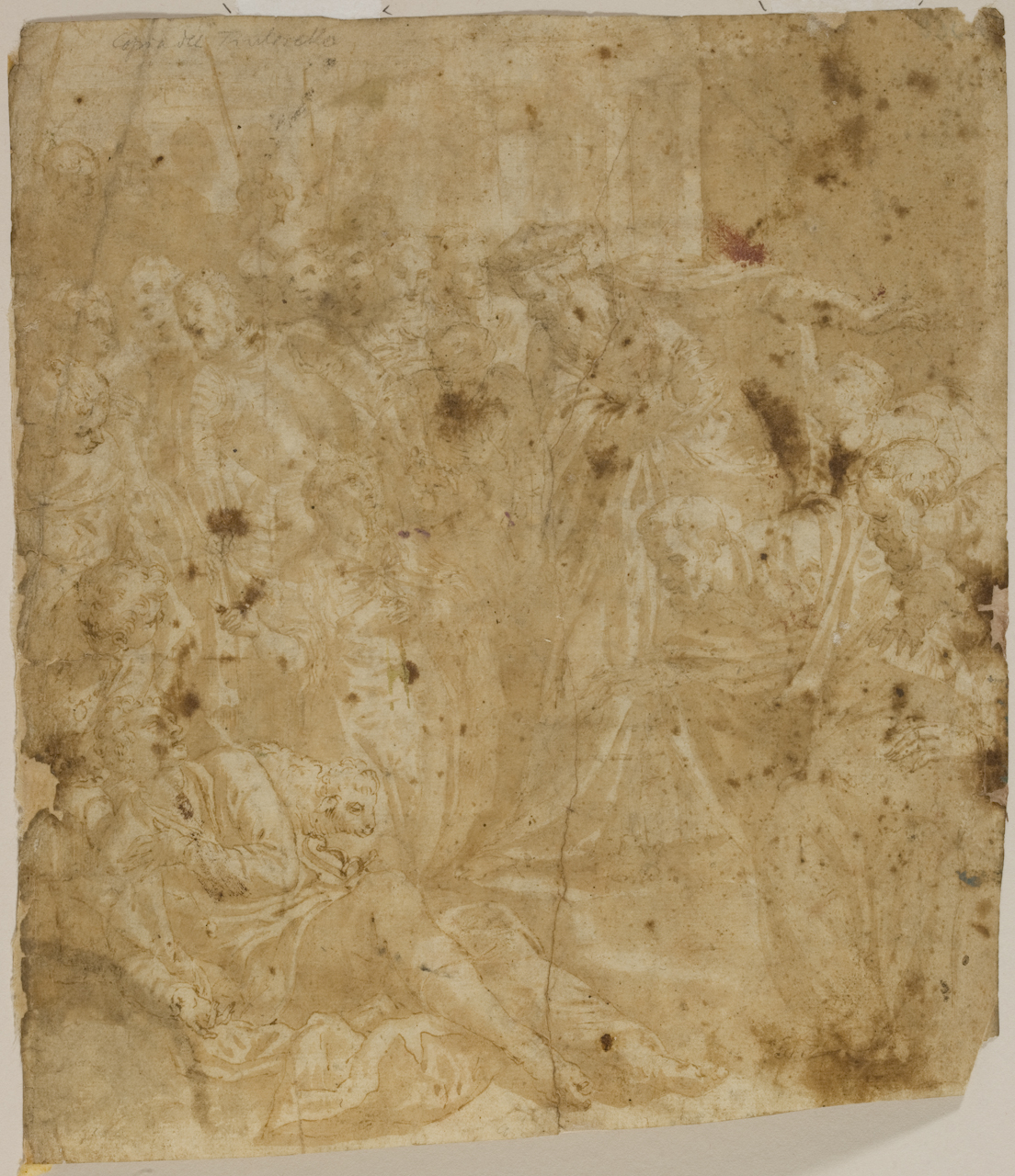 Miracolo di Sant' Agnese (disegno) di Caliari Paolo detto Veronese (attribuito) (sec. XVI)