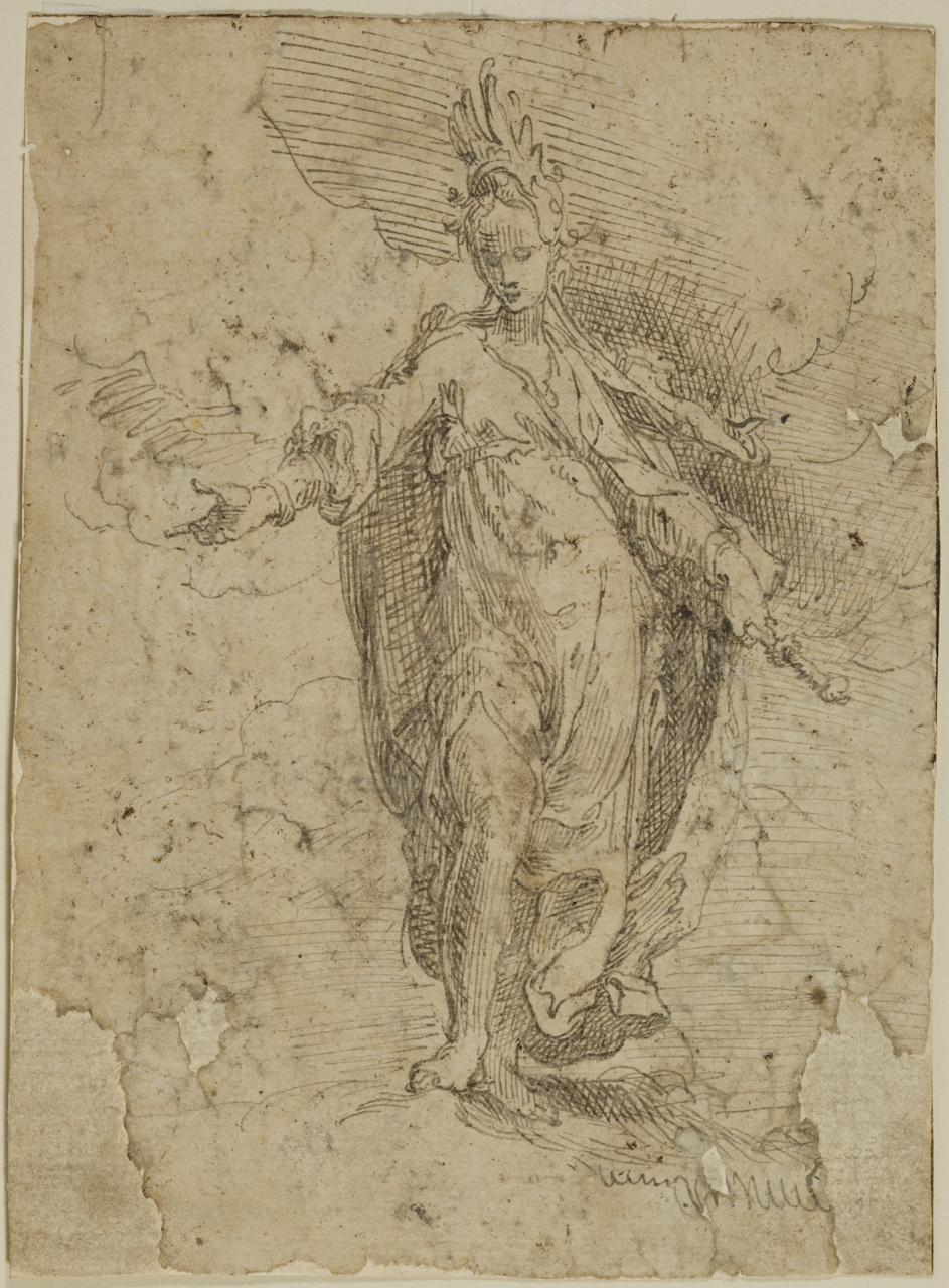 figura allegorica femminile (disegno) di Bloemaert Abraham (secc. XVI/ XVII)