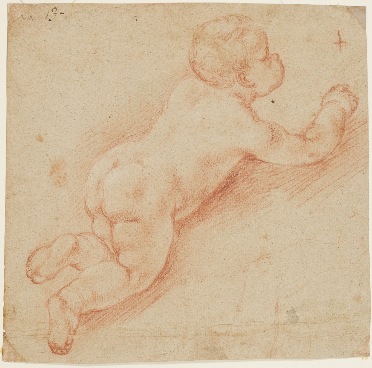 studio di bambino, studio di figura maschile nuda (disegno) di Morandi Antonio detto il Terribilia (sec. XVI)