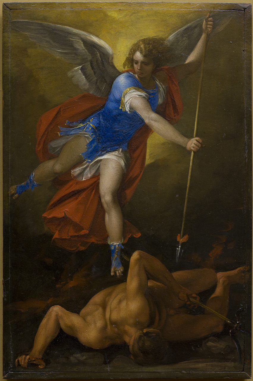 San Michele Arcangelo (dipinto) di Cesari Giuseppe detto Cavalier d'Arpino (bottega) (sec. XVII)