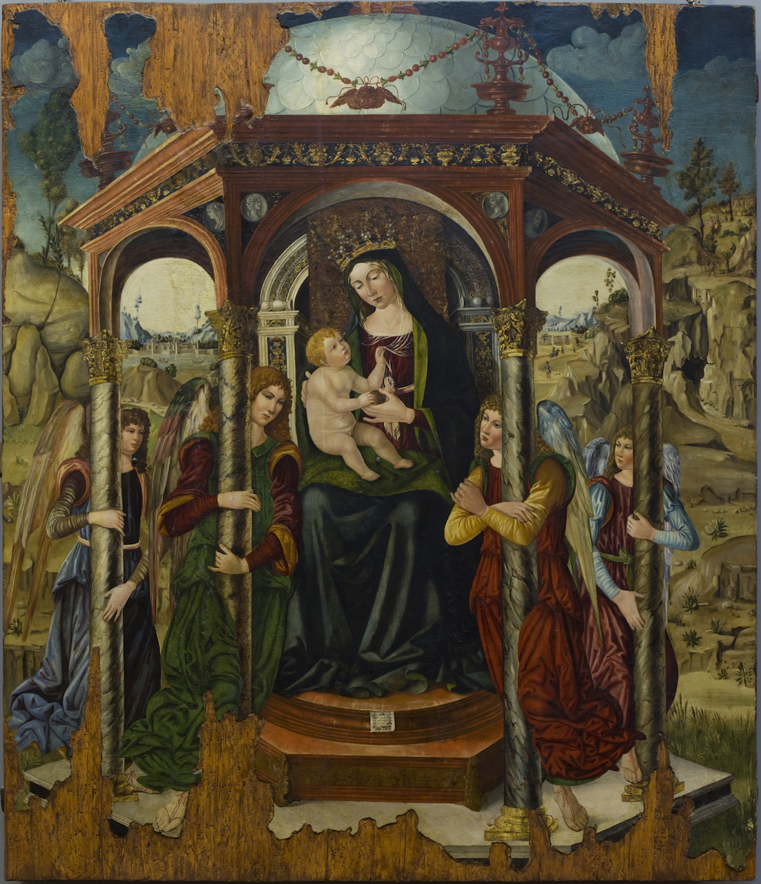 Madonna con Bambino e angeli (dipinto) di Crivelli Protasio (sec. XV)