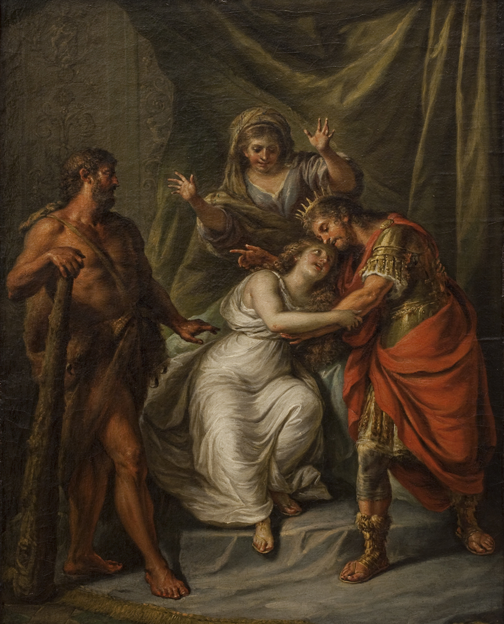 Ercole riconsegna Alcesti al re Admeto (dipinto) di Fischetti Fedele (sec. XVIII)