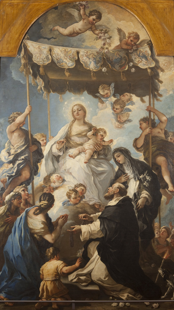 Madonna del Rosario (dipinto) di Giordano Luca (sec. XVII)