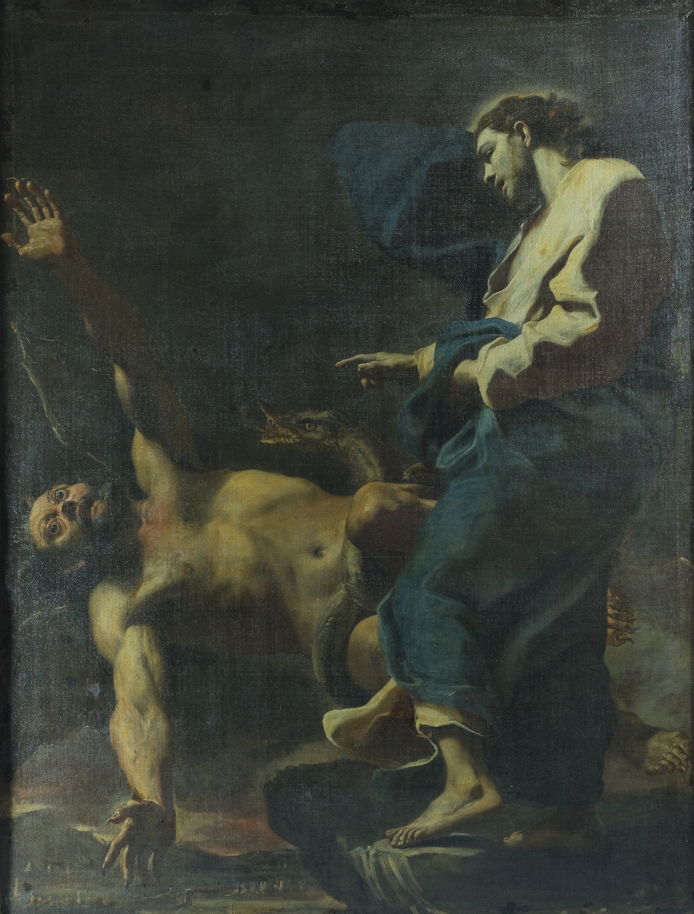 Cristo scaccia Satana (dipinto) di Preti Mattia detto Cavalier Calabrese (sec. XVII)