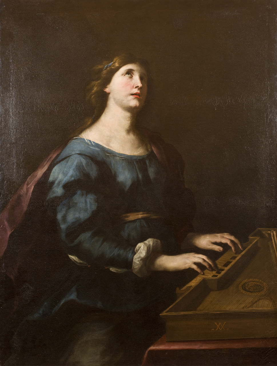 Santa Cecilia (dipinto) di Vaccaro Andrea (sec. XVII)
