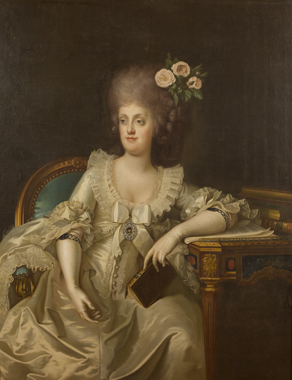 ritratto di Maria Carolina d'Austria (dipinto) di Landini Camillo (sec. XVIII)