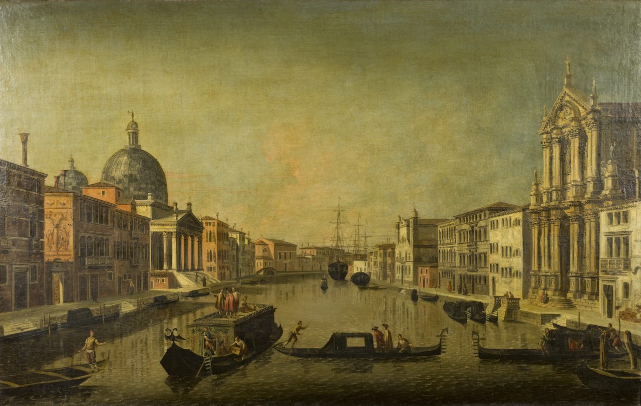Veduta di Canal Grande a Venezia (dipinto) di Albotto Francesco (sec. XVIII)
