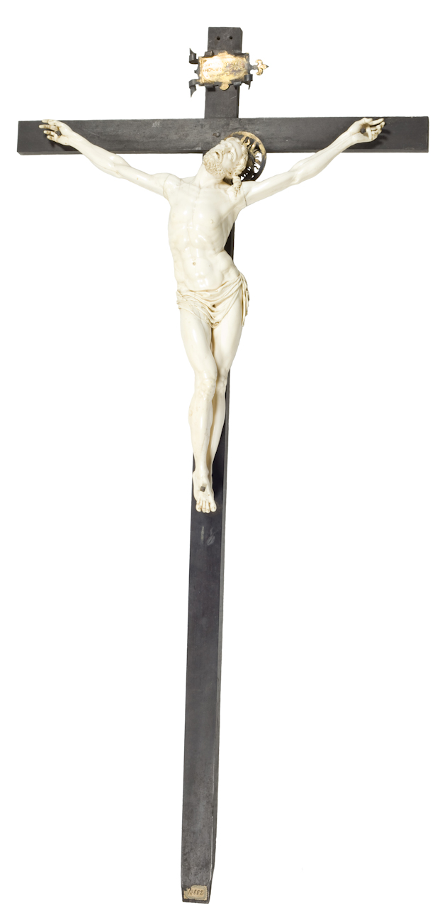 crocifissione di Cristo (Crocifisso) di Jean de Boulogne detto Giambologna (maniera) (secc. XVI/ XVII)