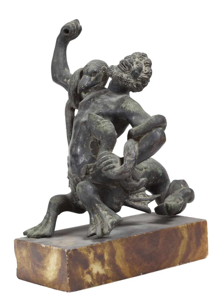 Tritone che lotta con i serpenti (statuetta) di Severo Calzetta detto Severo da Ravenna (bottega) (sec. XVI)