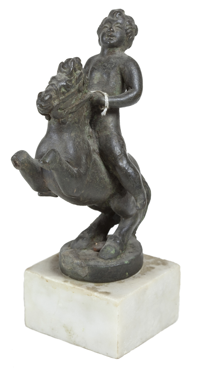 putto a cavallo (statuetta) - ambito veneto (inizio sec. XVII)