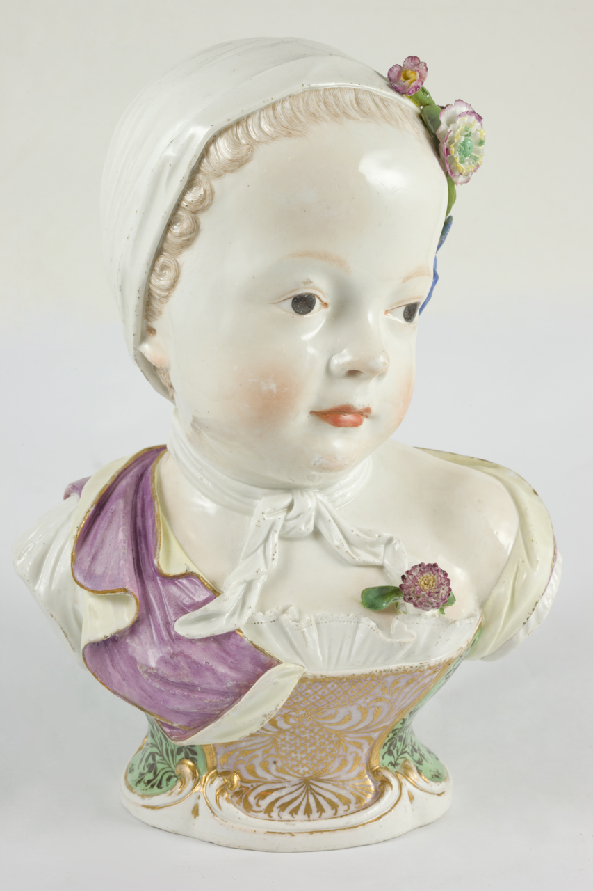 ritratto di bambina (busto) - manifattura di Meissen (sec. XVIII)
