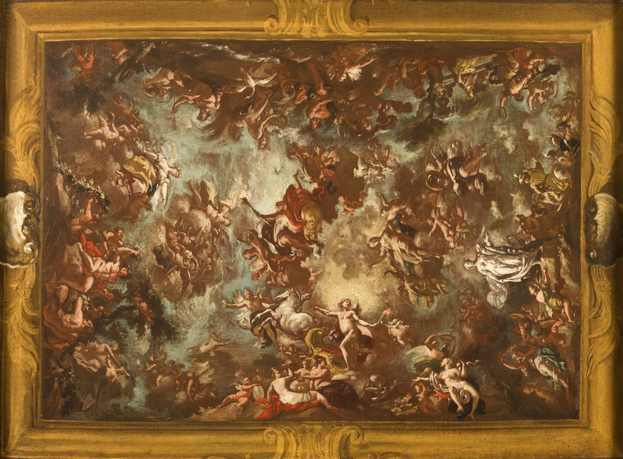 Dei dell'Olimpo riuniti (dipinto) di Rossi Nicola Maria (sec. XVIII)
