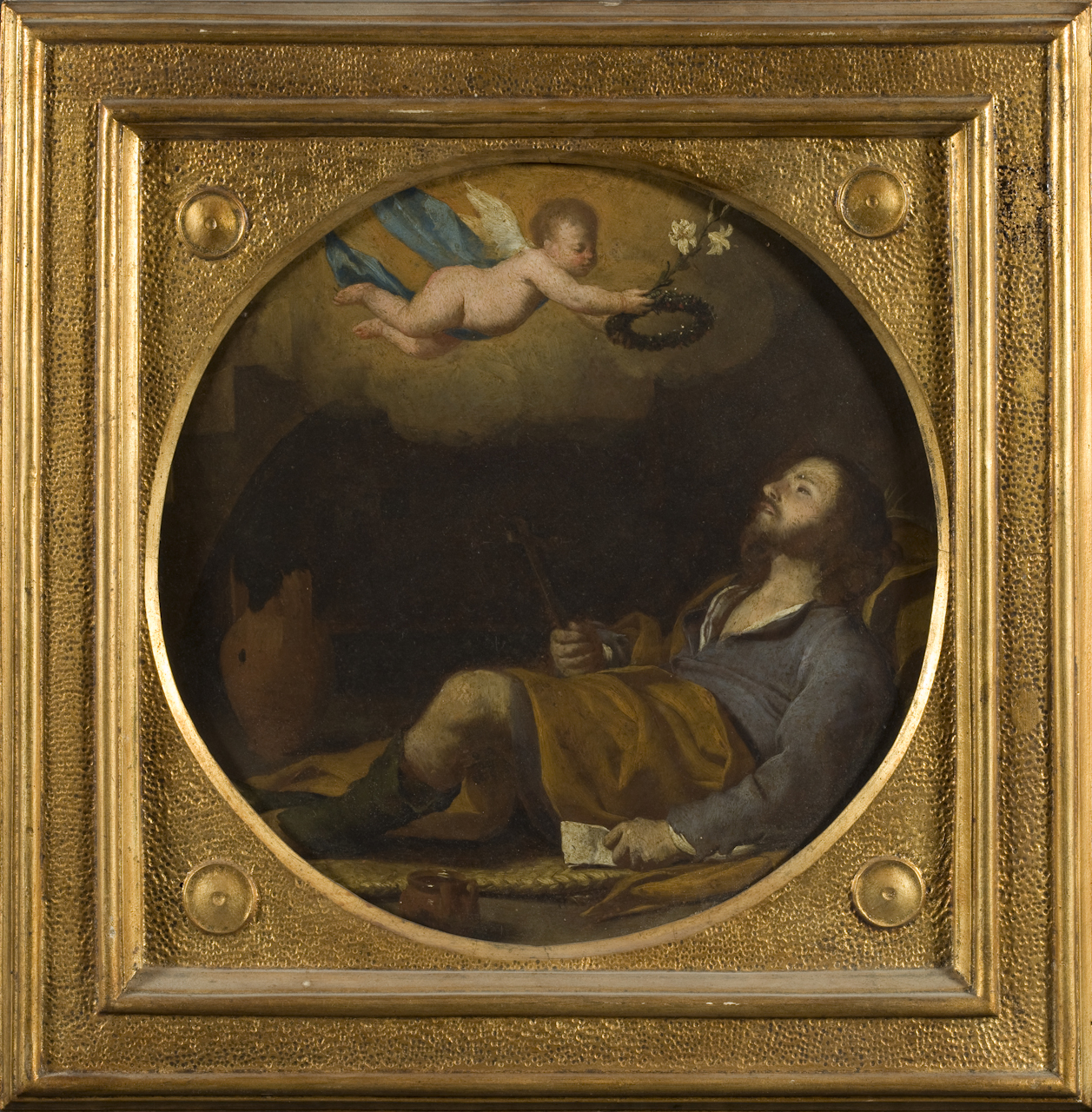 morte di Sant'Alessio (dipinto) di Guarino Francesco (sec. XVII)