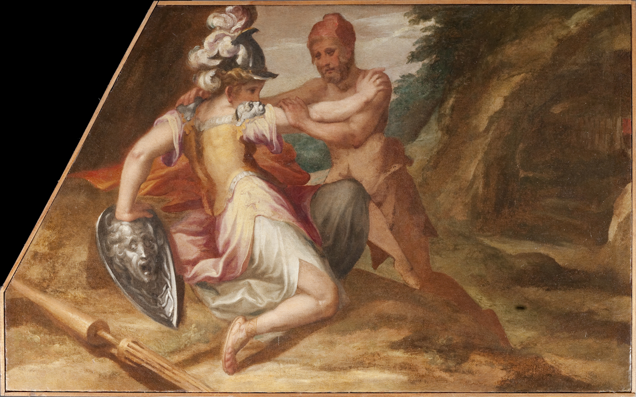 Vulcano e Minerva (dipinto) di Sons Jean (sec. XVI)