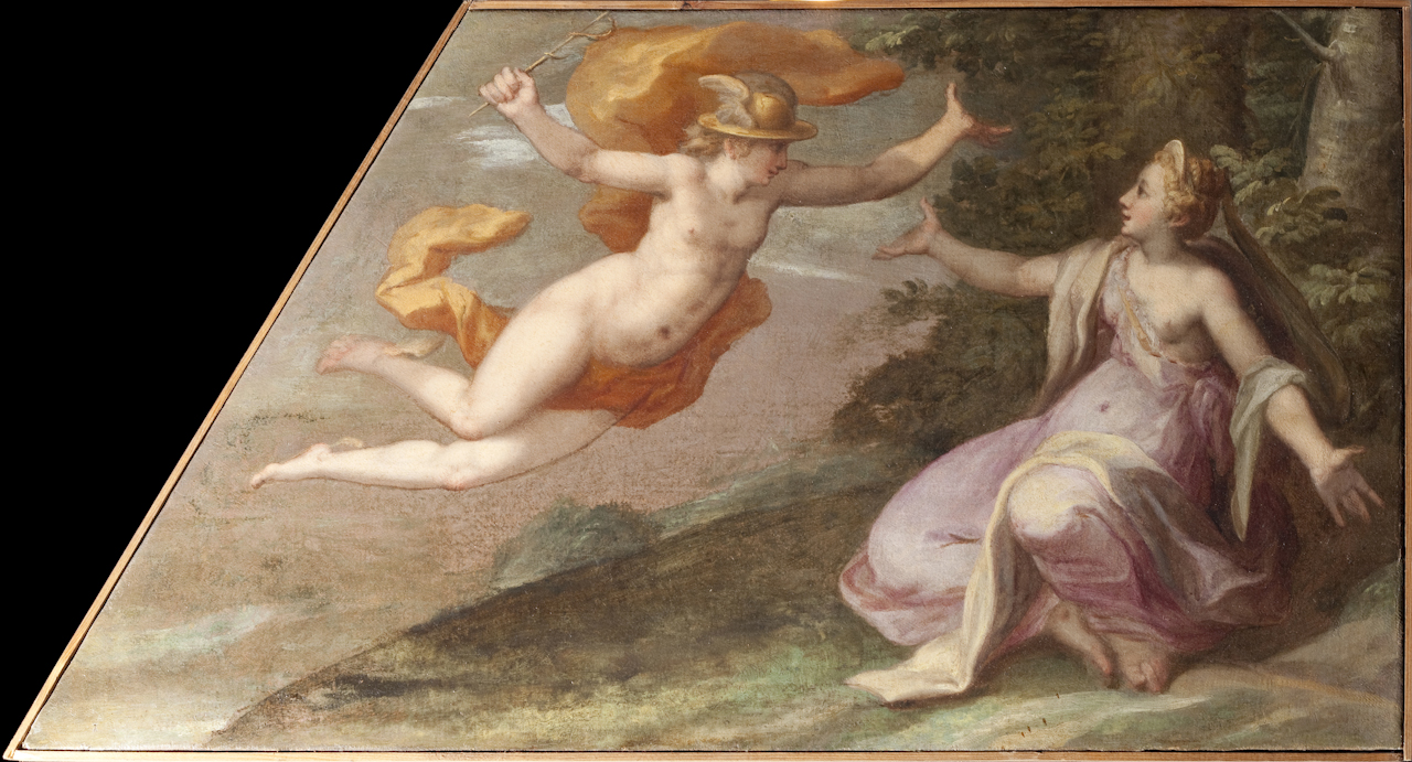 Mercurio e Aglauro (dipinto) di Sons Jean (sec. XVI)