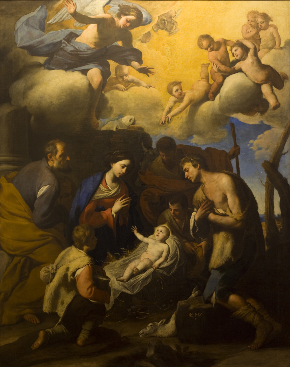 adorazione dei pastori (dipinto) di Stanzione Massimo (sec. XVII)