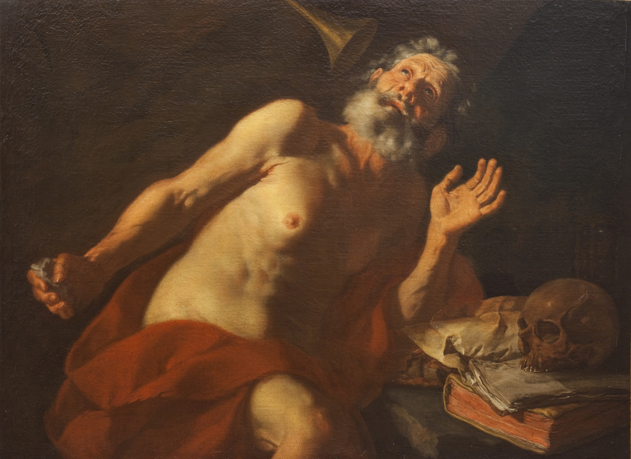 San Girolamo penitente (dipinto) di Traversi Gaspare (sec. XVIII)