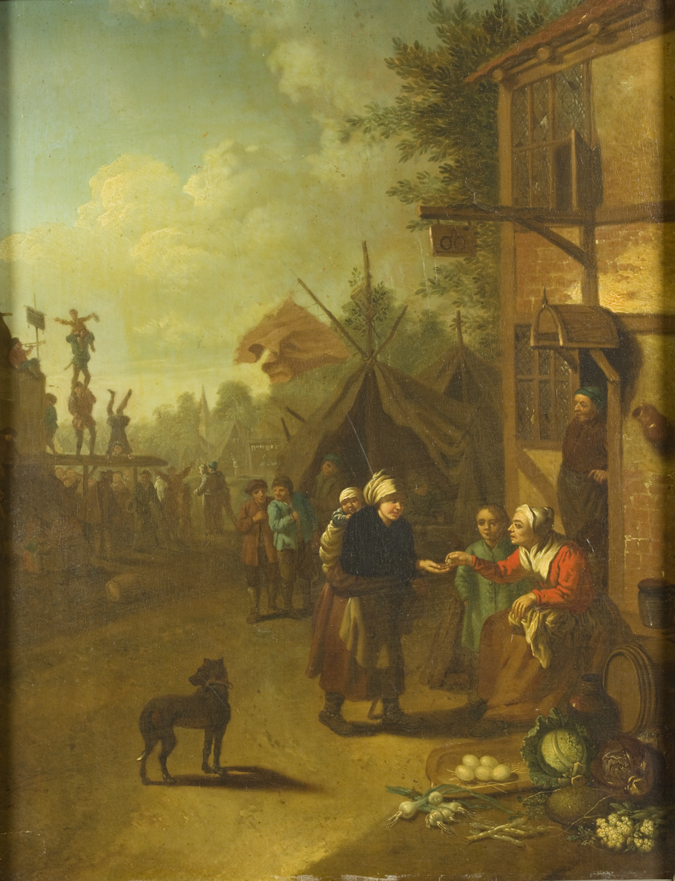 mercato (dipinto) di Grundmann Johann Basil (sec. XVIII)