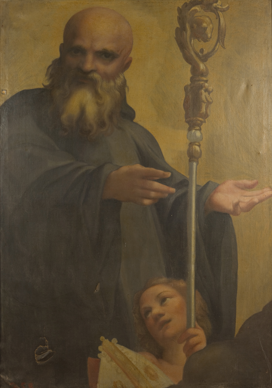 San Benedetto (dipinto) di Carracci Annibale (attribuito), Carracci Agostino (attribuito) (fine sec. XVI)