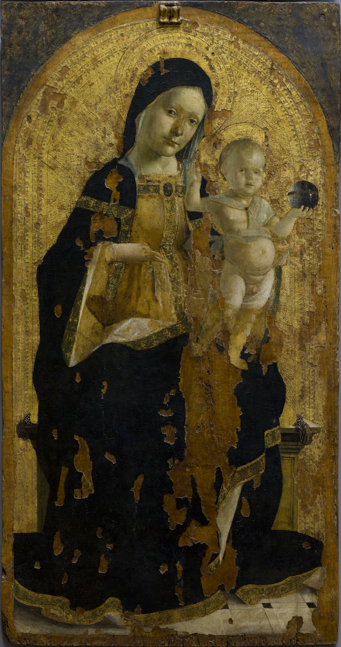 Madonna con bambino (dipinto) di Scacco Cristoforo (sec. XV)