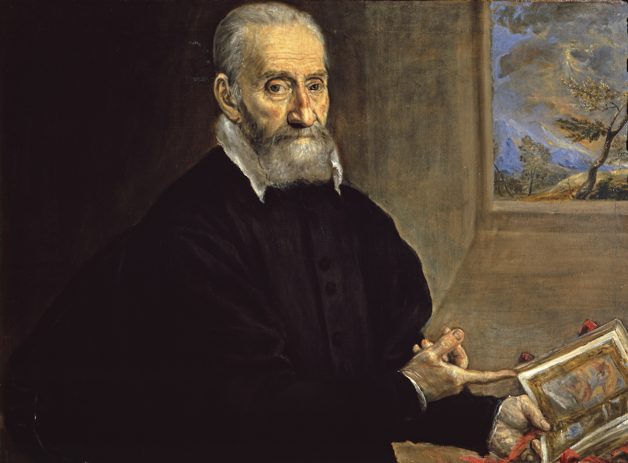 ritratto di Giulio Clovio (dipinto) di Theotokopoulos Domenikos detto El Greco (terzo quarto sec. XVI)