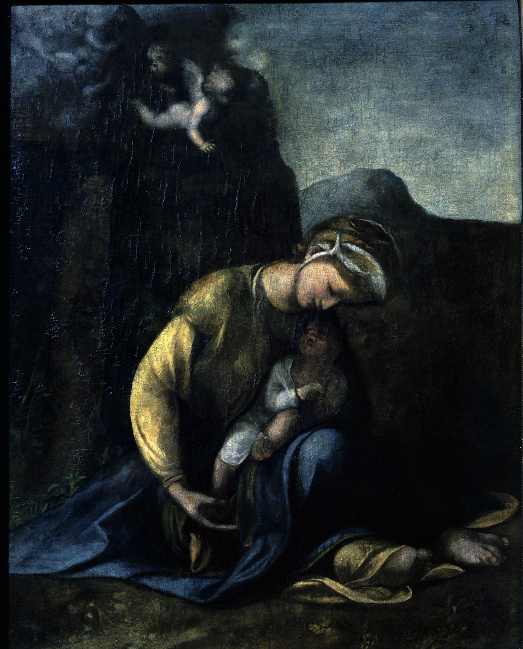 Zingarella, Madonna con bambino (dipinto) di Allegri Antonio detto Correggio (primo quarto sec. XVI)