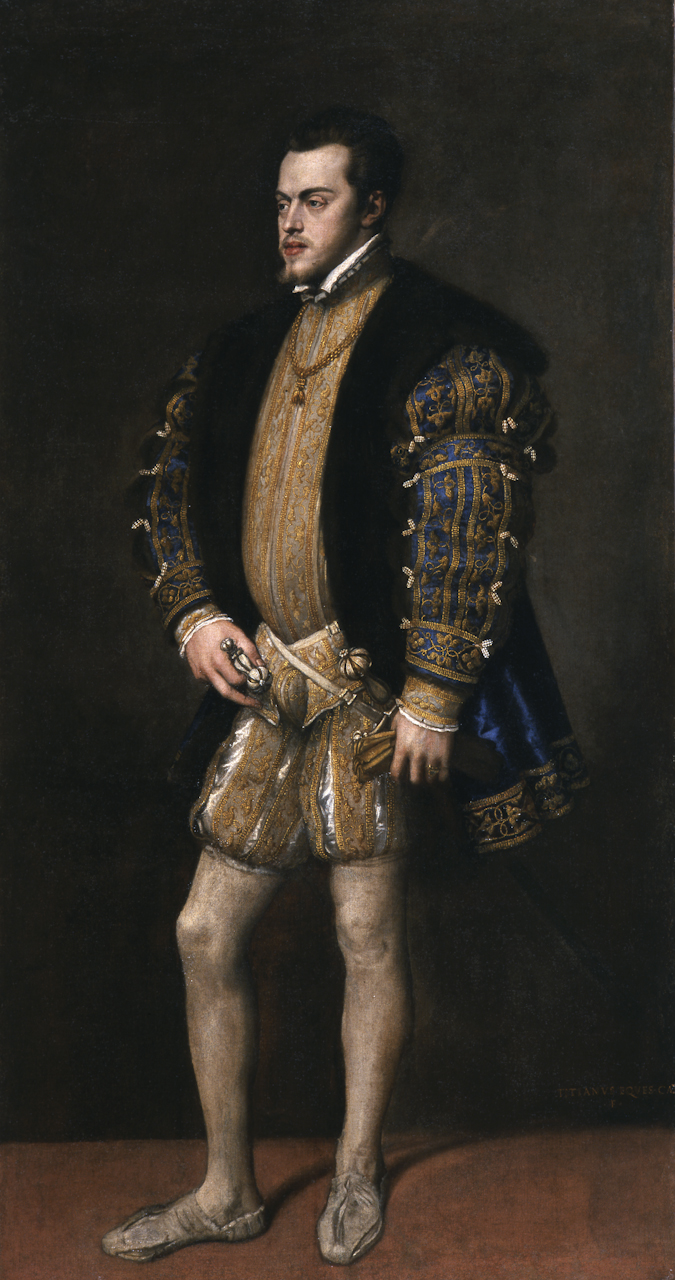 ritratto di Filippo II (dipinto) di Vecellio Tiziano (sec. XVI)
