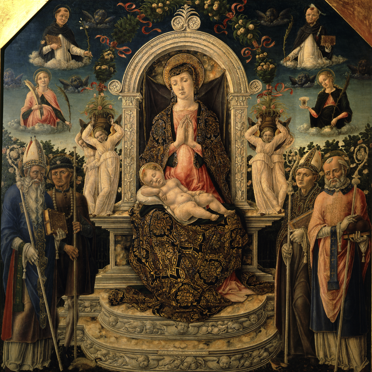 Madonna con Bambino e Santi (dipinto) di Vivarini Bartolomeo (sec. XV)